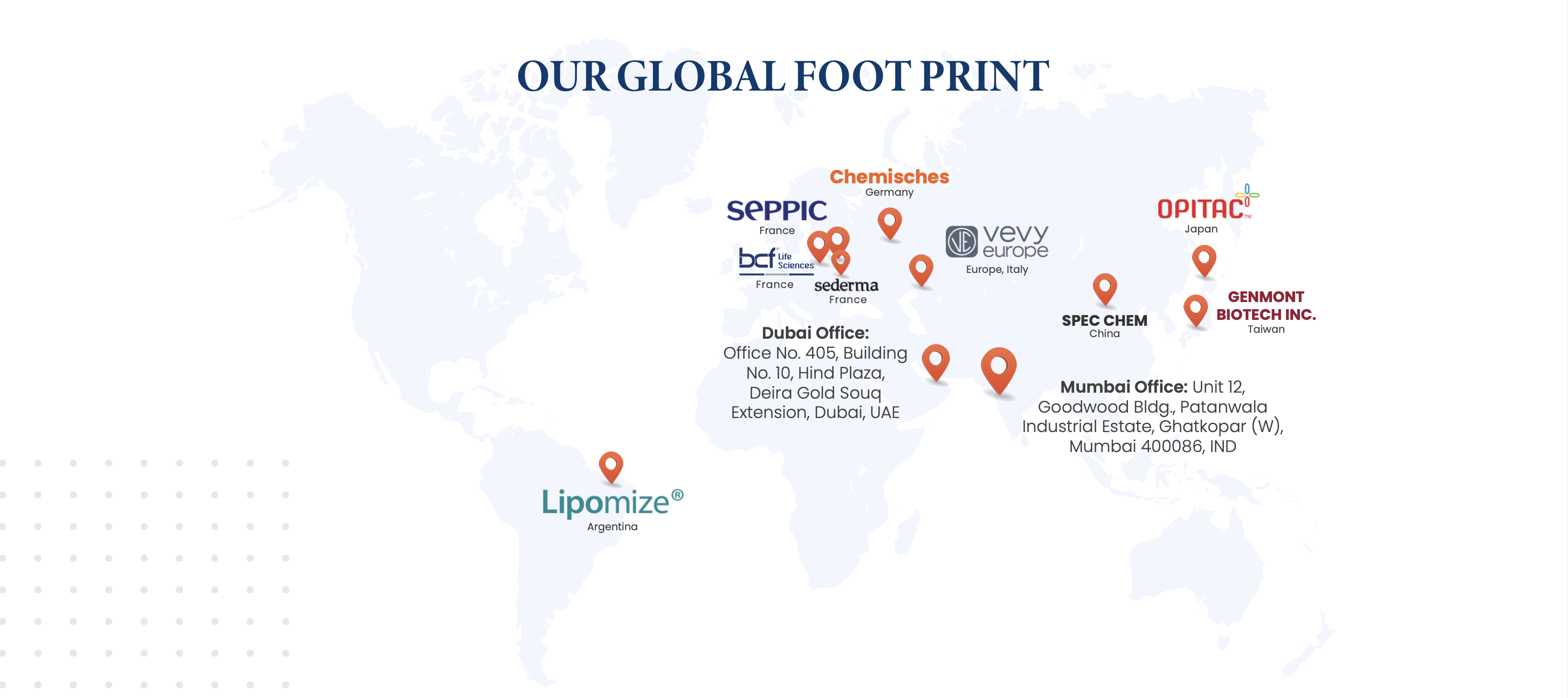 Global footprint map